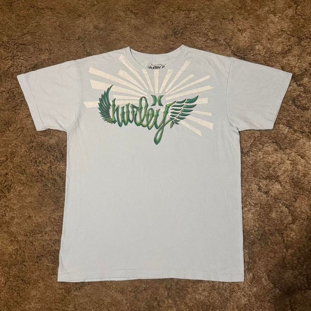 Vintage Y2K Hurley Logo T-Shirt Tee Blue Mens Size Large